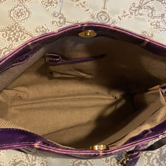 Dooney & Bourke patterned leather- purple purse - Picture 5 of 8